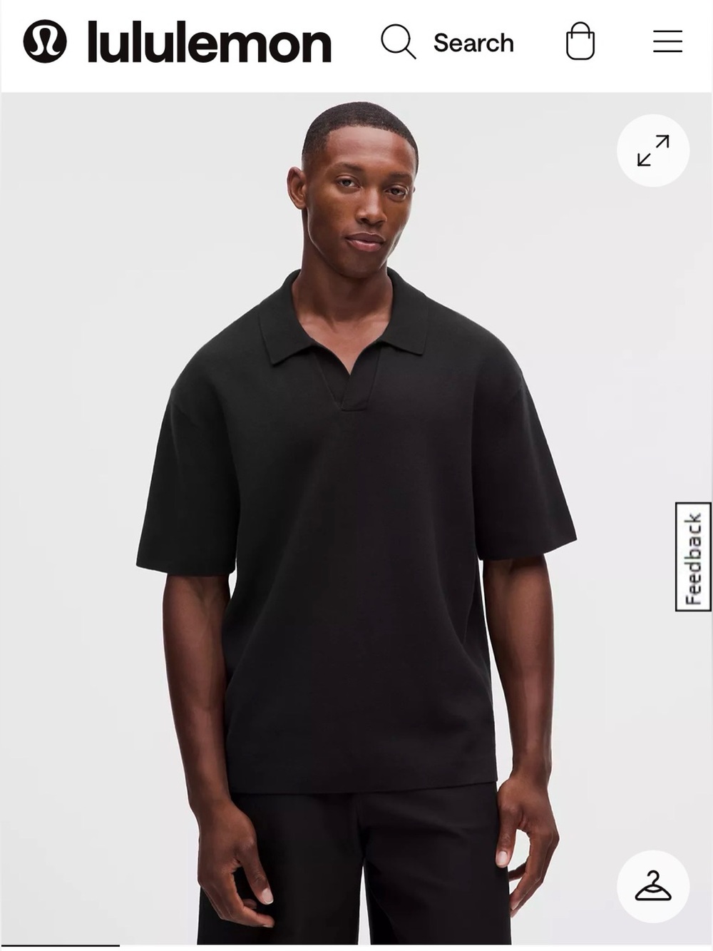 Lululemon Airing Short Sleeve Button up Shirt in Black XL